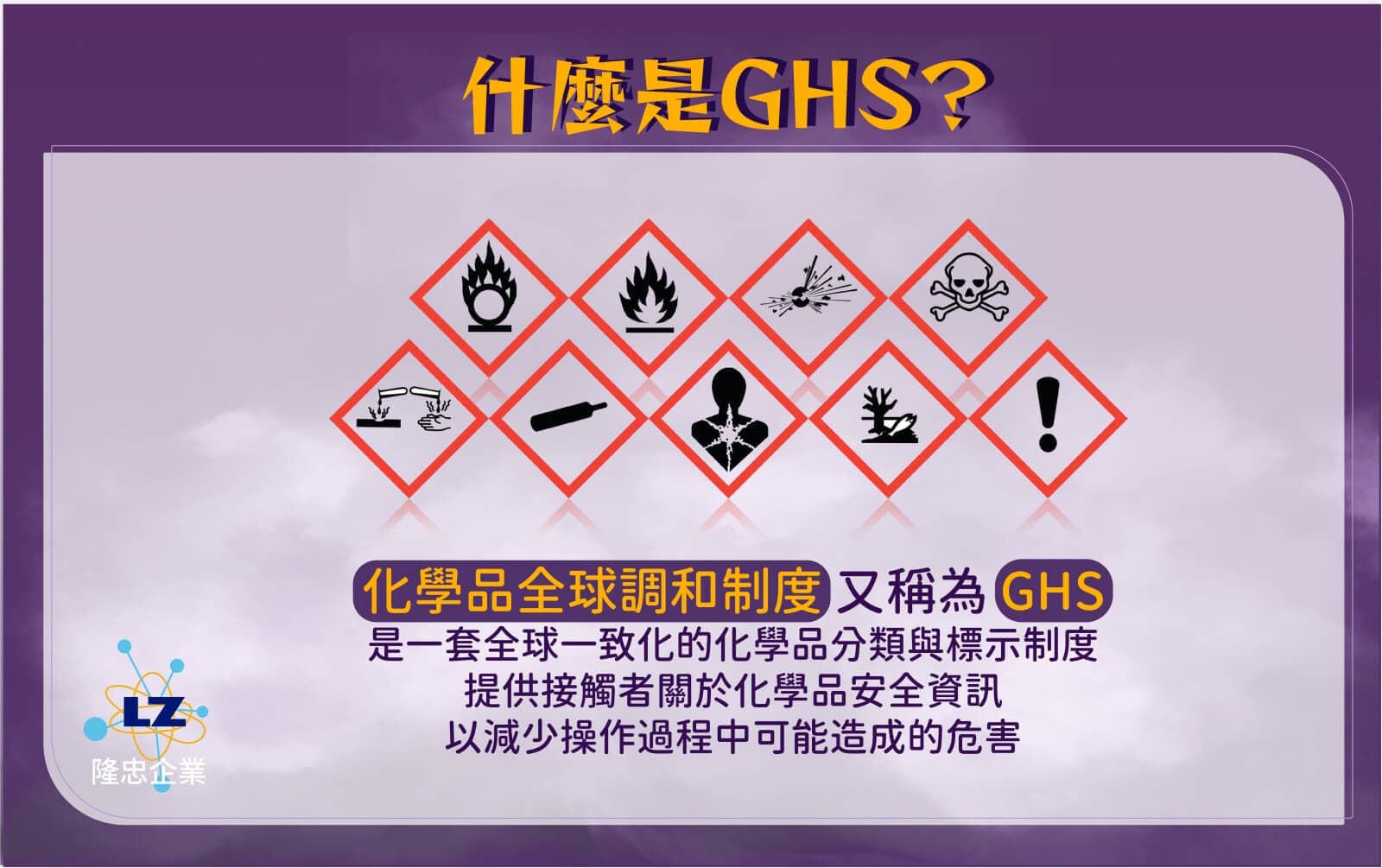 隆忠GHS化學品全球調和制度符號