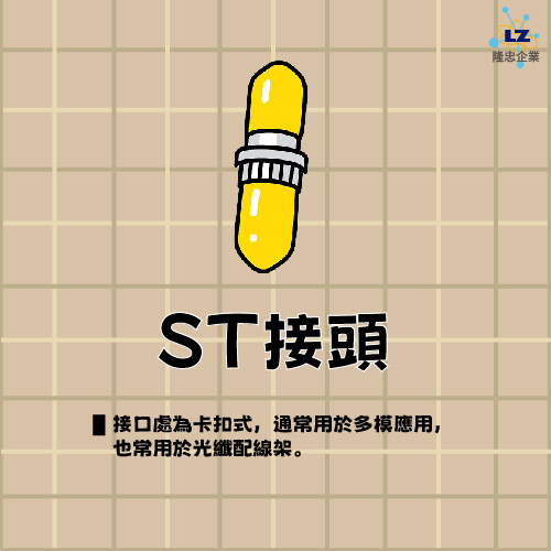 隆忠-光纖介紹-ST接頭